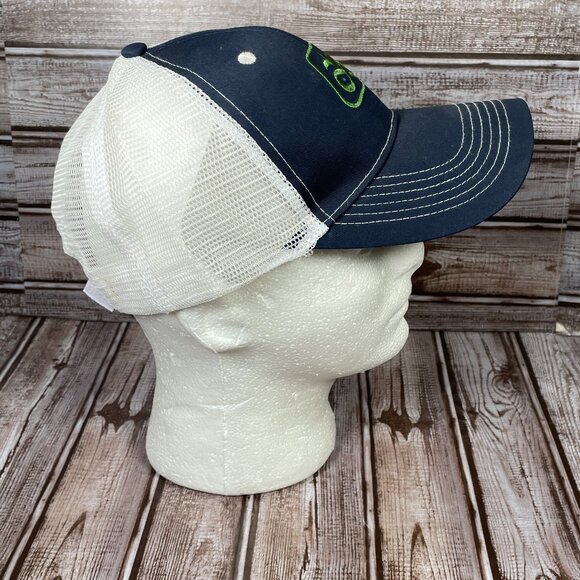 DUPONT Farm Ag Seed Men's OS Blue White Mesh Strapback Embroidered Cap Hat NWOT - Picture 4 of 7